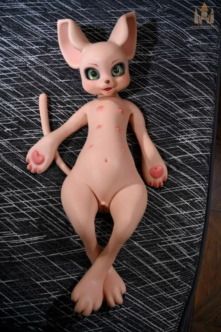 Dolls Castle Fur Fapdoll 100CM SZ17 Cream Mouse_016