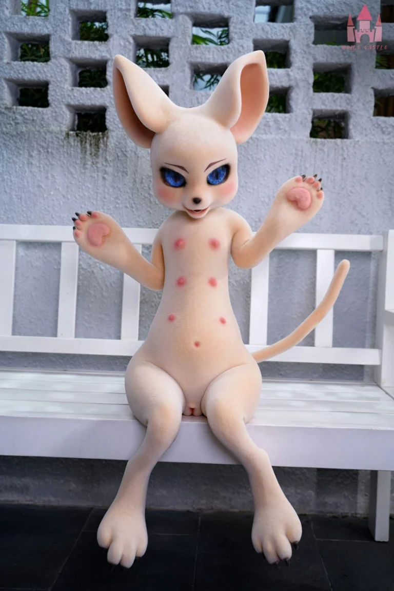 Dolls Castle Fur Fapdolls Cream Mouse 100CM SZ17 Silicone Doll (Fur Version)-003