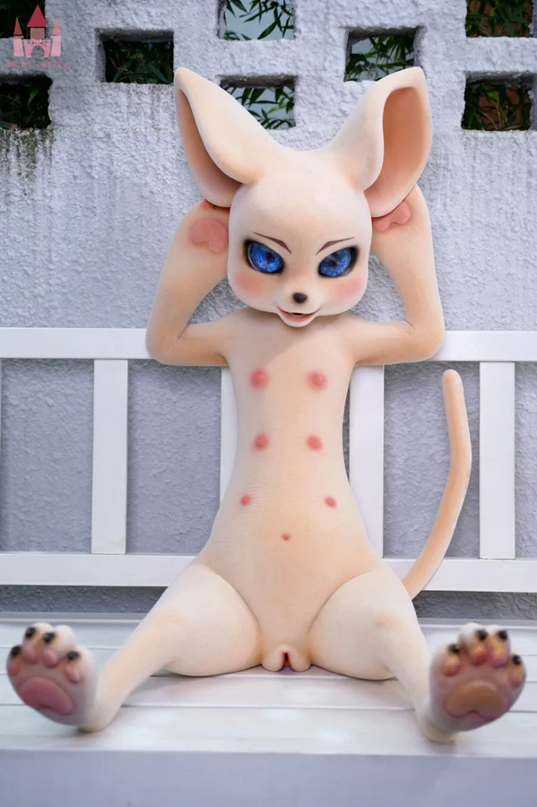 Dolls Castle Fur Fapdolls Cream Mouse 100CM SZ17 Silicone Doll (Fur Version)-004