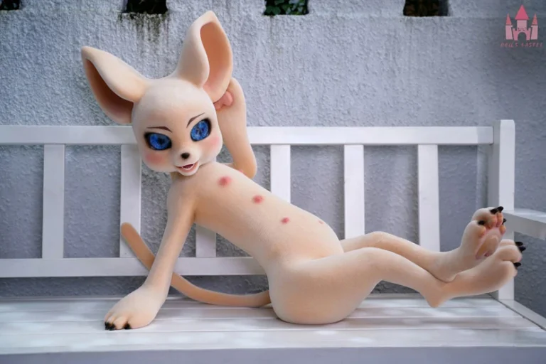 Dolls Castle Fur Fapdolls Cream Mouse 100CM SZ17 Silicone Doll (Fur Version)-005